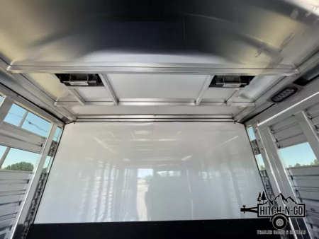 New 2025 Frontier 7x24 14k Aluminum Gooseneck Stock Combo Trailer