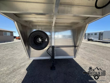 New 2025 Frontier 7x24 14k Aluminum Gooseneck Stock Combo Trailer
