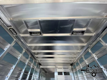 New 2025 Frontier 7x24 14k Aluminum Gooseneck Stock Combo Trailer