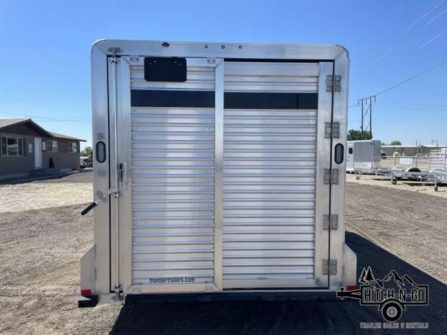 New 2025 Frontier 7.5x16' 7" Livestock Bumper Pull Stock Trailer