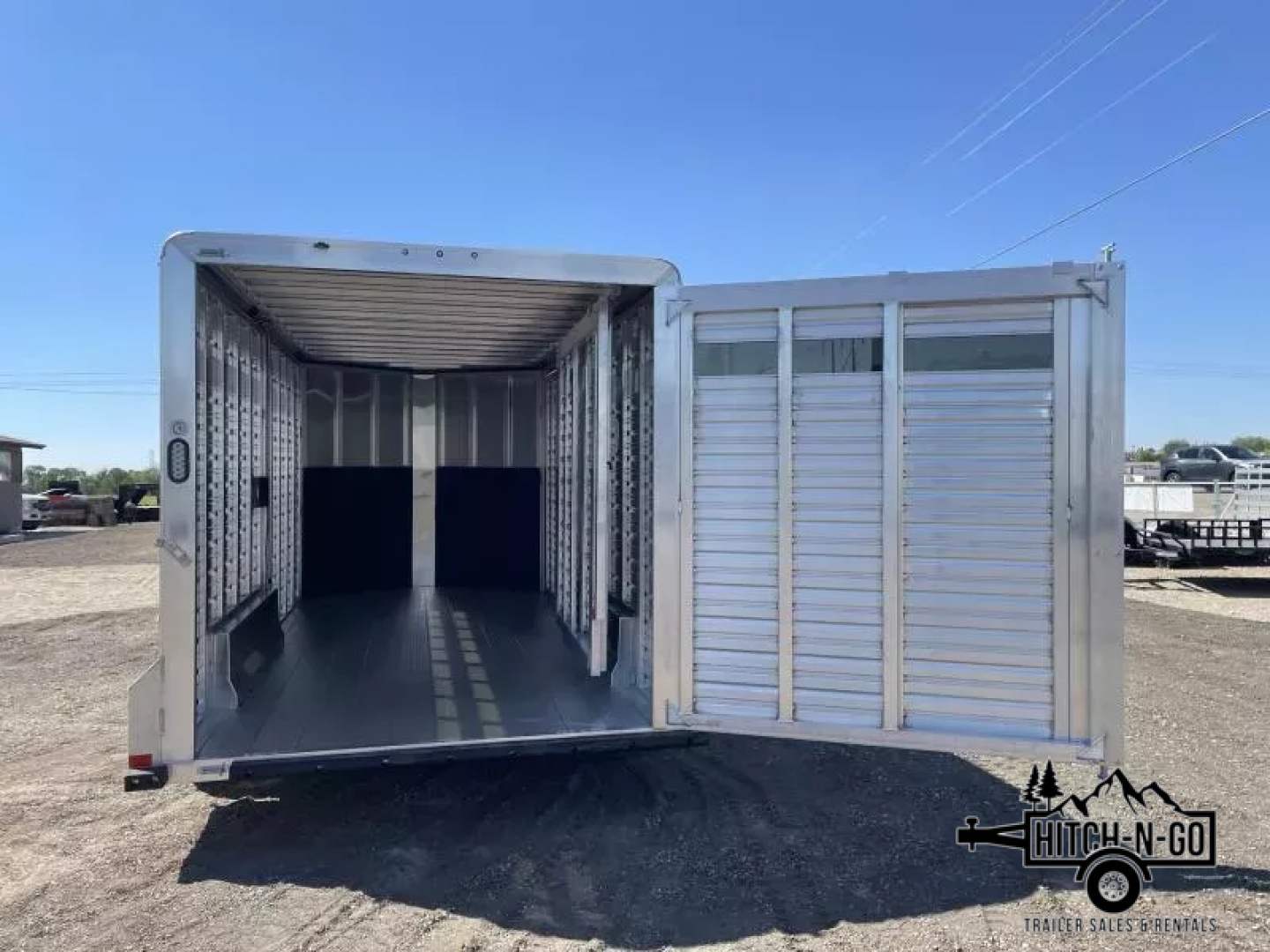 New 2025 Frontier 7.5x16' 7" Livestock Bumper Pull Stock Trailer