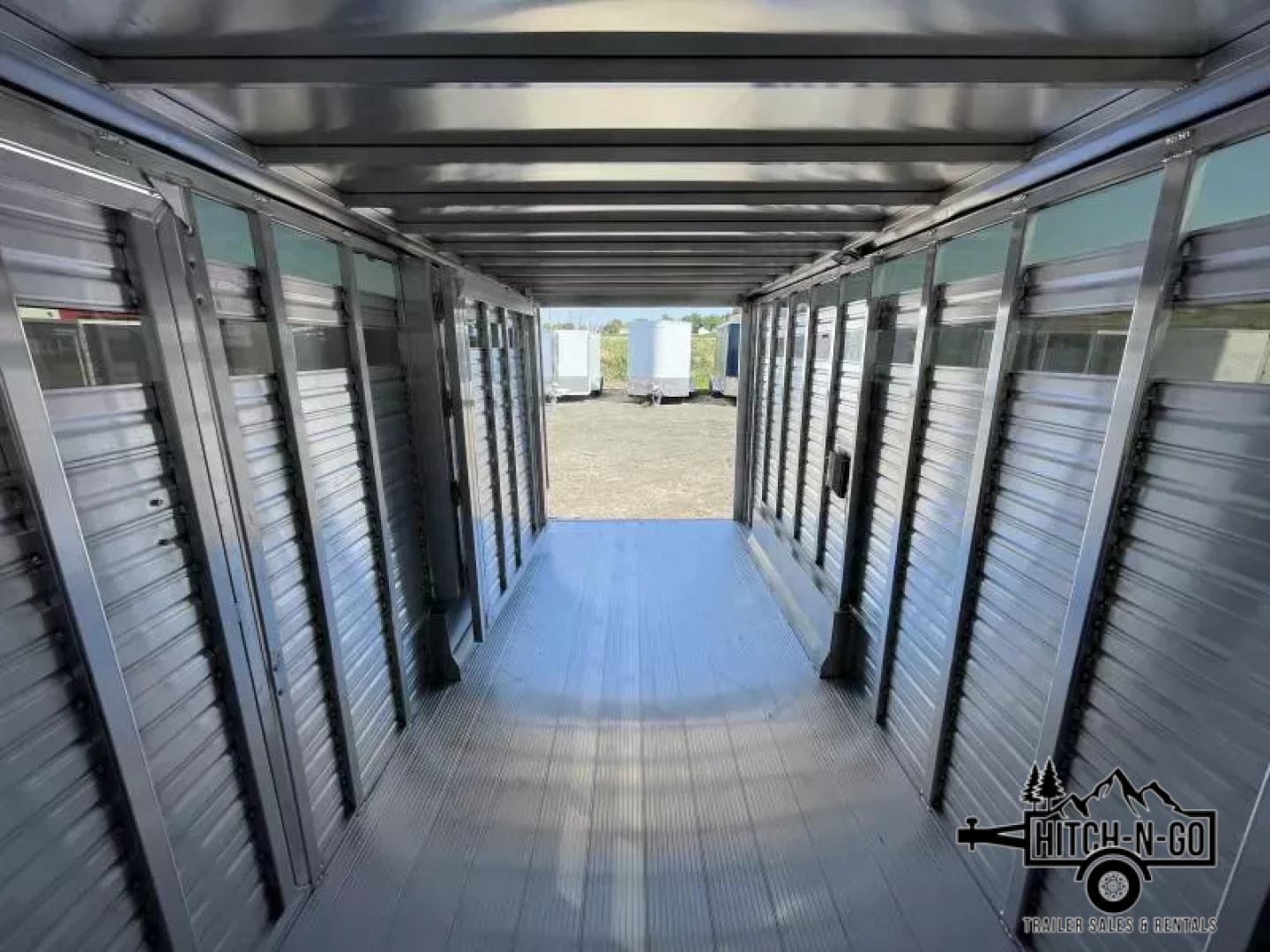 New 2025 Frontier 7.5x16' 7" Livestock Bumper Pull Stock Trailer