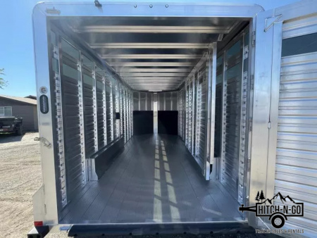 New 2025 Frontier 7.5x16' 7" Livestock Bumper Pull Stock Trailer