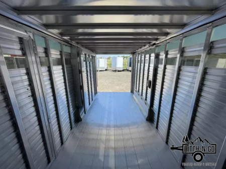 New 2025 Frontier 7.5x16' 7" Livestock Bumper Pull Stock Trailer