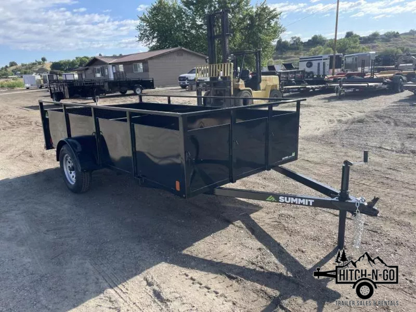 New 2026 Summit Alpine 6x12 3k Single Axle With Split Ramp Utility Trailer