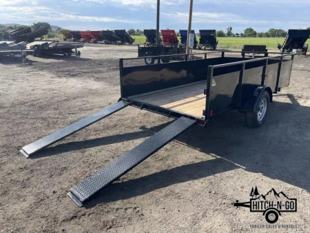New 2026 Summit Alpine 6x12 3k Single Axle With Split Ramp Utility Trailer