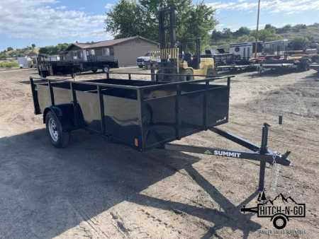 New 2026 Summit Alpine 6x12 3k Single Axle With Split Ramp Utility Trailer