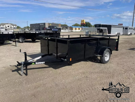 New 2026 Summit Alpine 6x12 3k Single Axle With Split Ramp Utility Trailer
