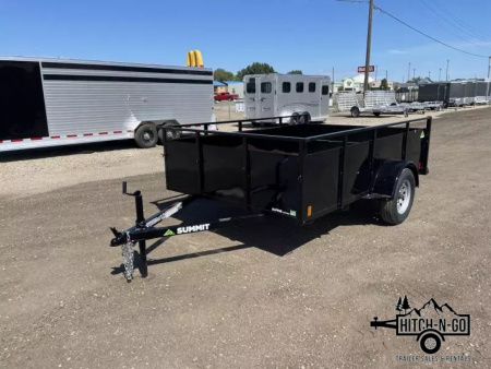 New 2026 Summit Alpine 6.5x10 3k Single Axle With Split Ramp Utility Trailer