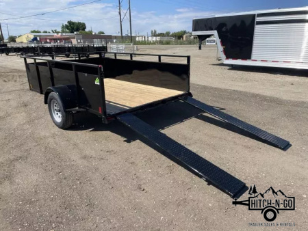 New 2026 Summit Alpine 6.5x10 3k Single Axle With Split Ramp Utility Trailer