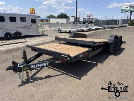 New 2026 Summit Cascade 7x20 16/4 14k Split Deck Tilt Equipment Trailer
