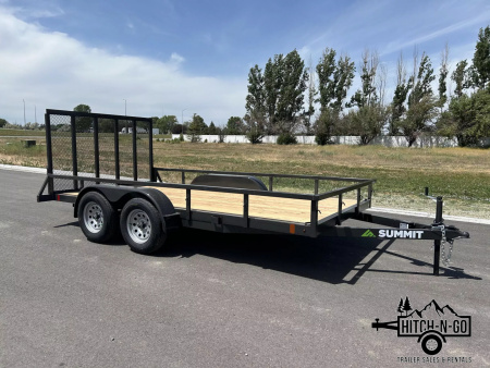 New 2026 Summit Cascade 7x14 7k Tandem Axle Utility Trailer