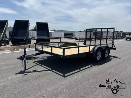 New 2026 Summit Cascade 7x14 7k Tandem Axle Utility Trailer
