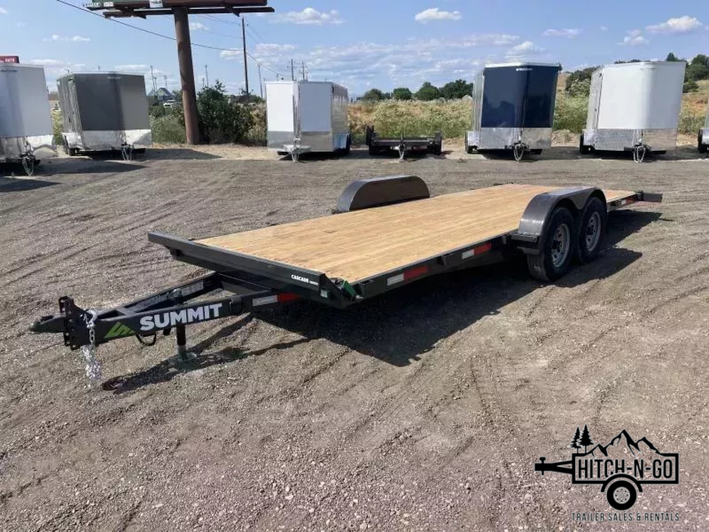 New 2026 Summit Cascade 7x20 10k Full Tilt Deck Trailer with Removable Fenders