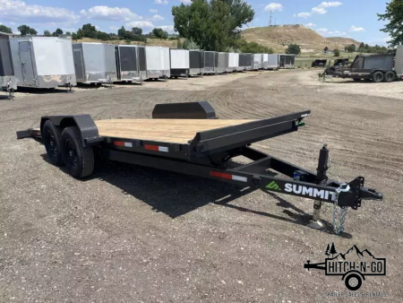 New 2026 Summit Cascade 7x18 14k Full Tilt Deck Equipment Trailer