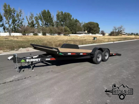 New 2025 Summit Cascade 7x18 10k Full Tilt Deck Trailer with Removable Fenders