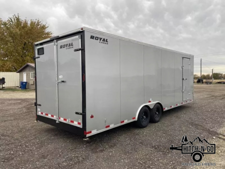 New 2026 Southland Royal 8x24 Flat Front 10k Auto Carrier Cargo with Rear Barn Doors