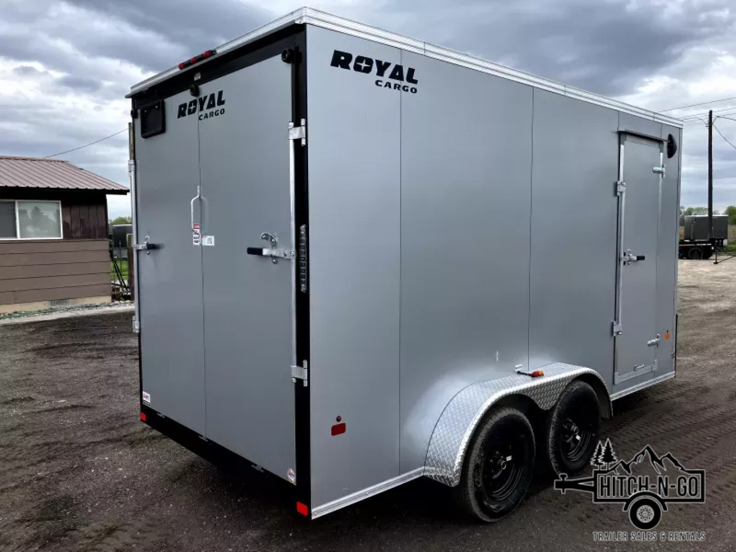 New 2026 Southland Royal 7x14+2 7k V-Nose Cargo Trailer with Rear Ramp Door