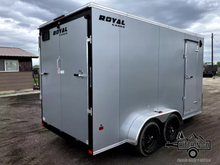 New 2026 Southland Royal 7x14+2 7k V-Nose Cargo Trailer with Rear Ramp Door
