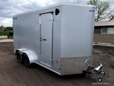 New 2026 Southland Royal 7x14+2 7k V-Nose Cargo Trailer with Rear Ramp Door