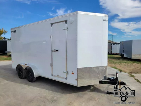 New 2026 Southland Royal 7x16+2 V-Nose 7k Cargo Trailer with Rear Ramp Door