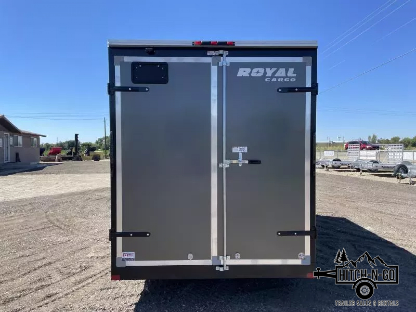 New 2026 Royal Cargo Trailers 7X14+2 7K V-Nose Cargo Trailer with Rear Barn Door
