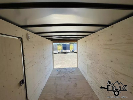 New 2026 Royal Cargo Trailers 7X14+2 7K V-Nose Cargo Trailer with Rear Barn Door