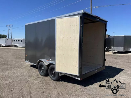 New 2026 Royal Cargo Trailers 7X14+2 7K V-Nose Cargo Trailer with Rear Barn Door