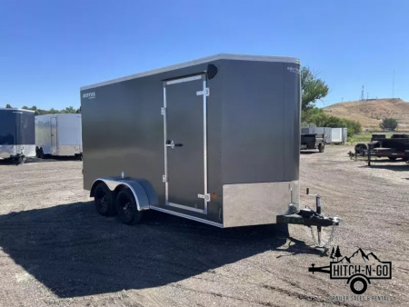 New 2026 Royal Cargo Trailers 7X14+2 7K V-Nose Cargo Trailer with Rear Barn Door