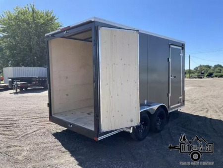 New 2026 Royal Cargo Trailers 7X14+2 7K V-Nose Cargo Trailer with Rear Barn Door