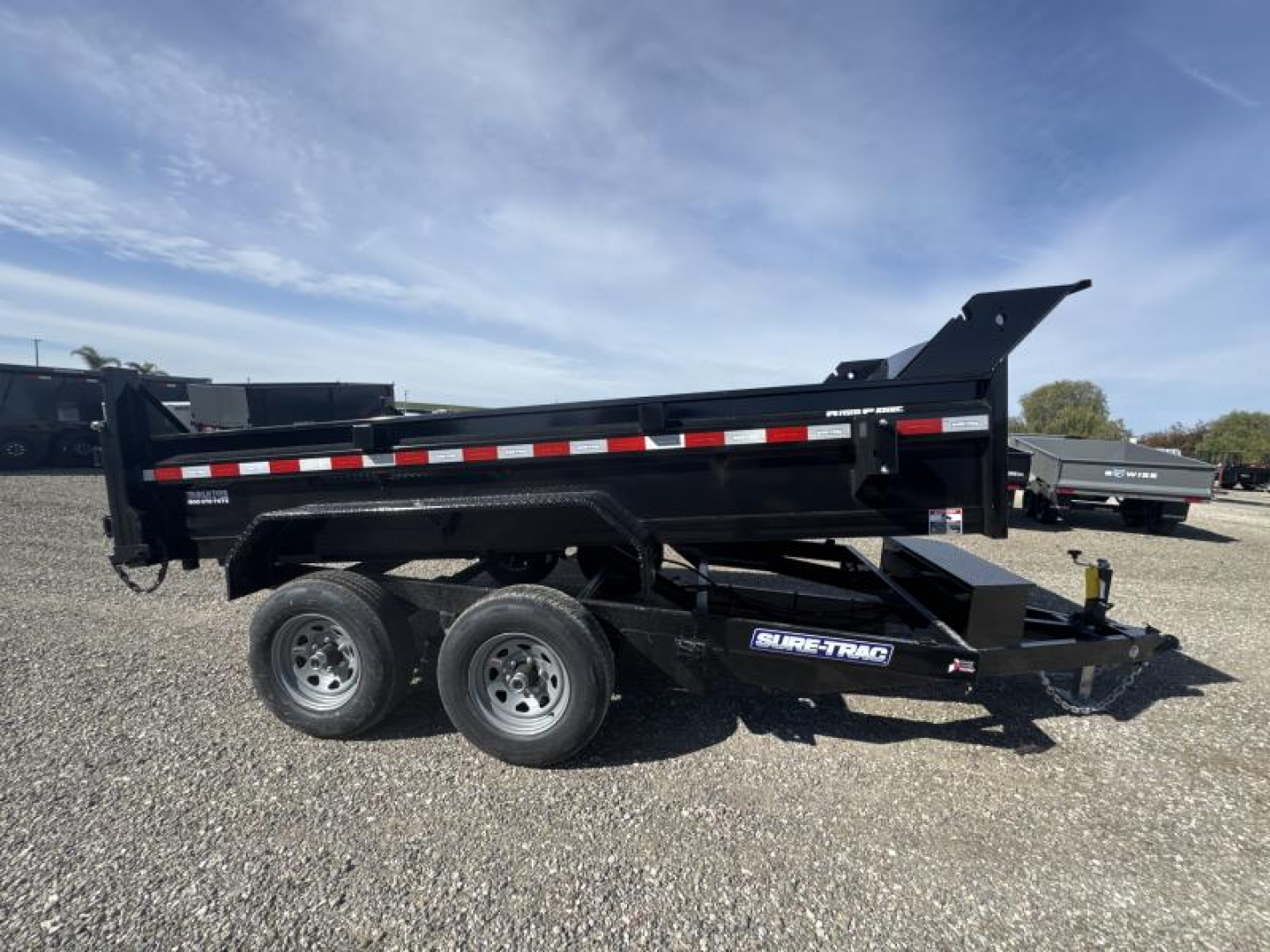 New 2025 Sure-Trac 6 x 12 SD Low Profile Dump Trailer  10K Single Ram
