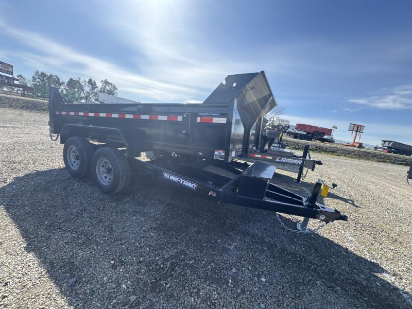 New 2025 Sure-Trac 6 x 12 SD Low Profile Dump Trailer  10K Single Ram