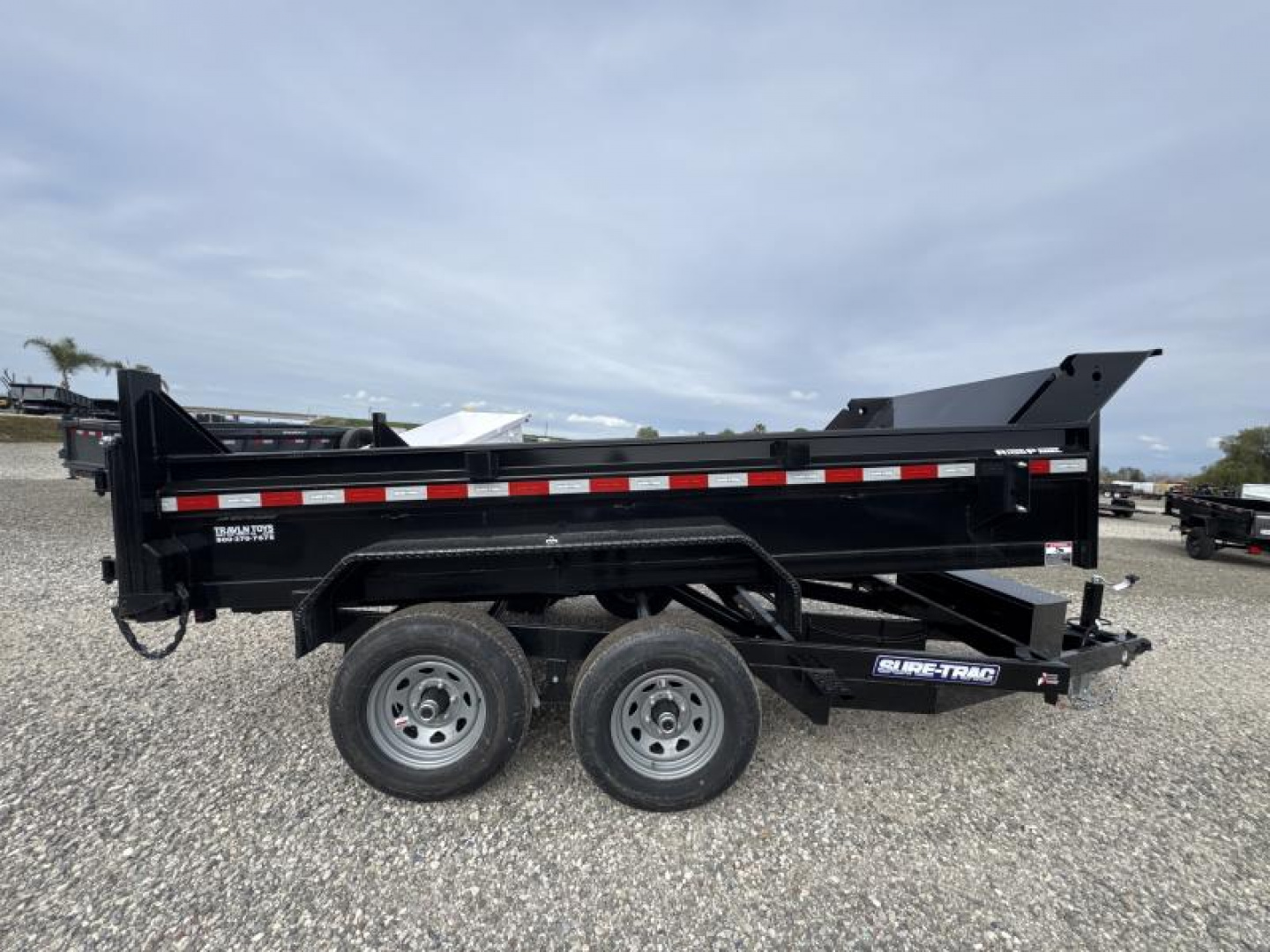 New 2025 Sure-Trac 6 x 12 SD Low Profile Dump Trailer  10K Single Ram