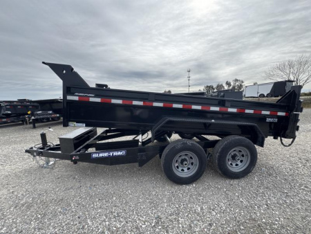 New 2025 Sure-Trac 6 x 12 SD Low Profile Dump Trailer  10K Single Ram