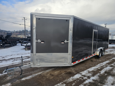 Used 2024 E-Z Hauler 7.5x24 Enclosed Aluminum Snowmobile Trailer