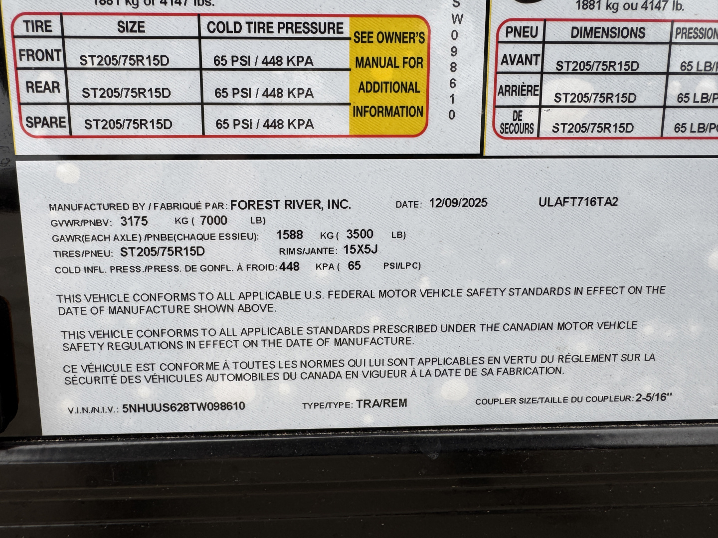 New 2026 US Cargo ULAFT716TA Cargo / Enclosed Trailer