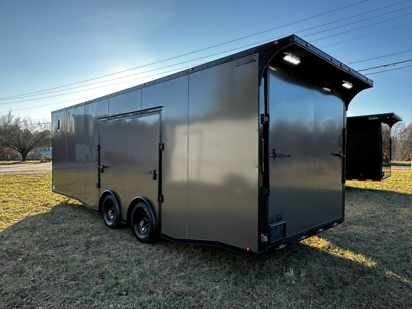 New 2026 Luxe 8.5x24 Race Trailer - Finished Interior- 5200LB Torsion - Full Escape Door-Removable Fender
