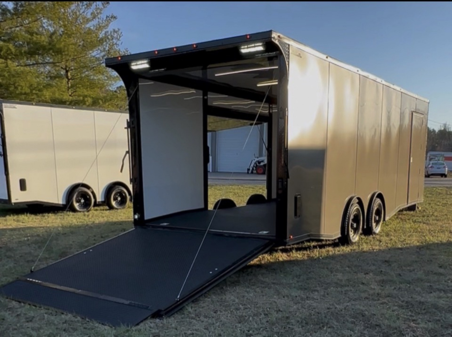 New 2026 Luxe 8.5x24 Race Trailer - Finished Interior- 5200LB Torsion - Full Escape Door-Removable Fender