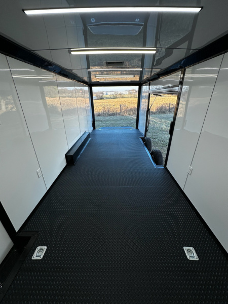 New 2026 Luxe 8.5x24 Race Trailer - Finished Interior- 5200LB Torsion - Full Escape Door-Removable Fender