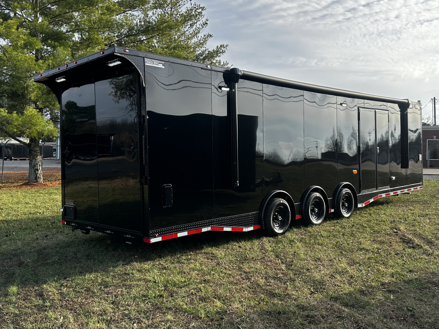 New 2026 Luxe 8.5x32 7'6" Interior -Race/Bathroom Trailer- Finished Interior-5200lb Triple Torsion-Awning-Escape Door