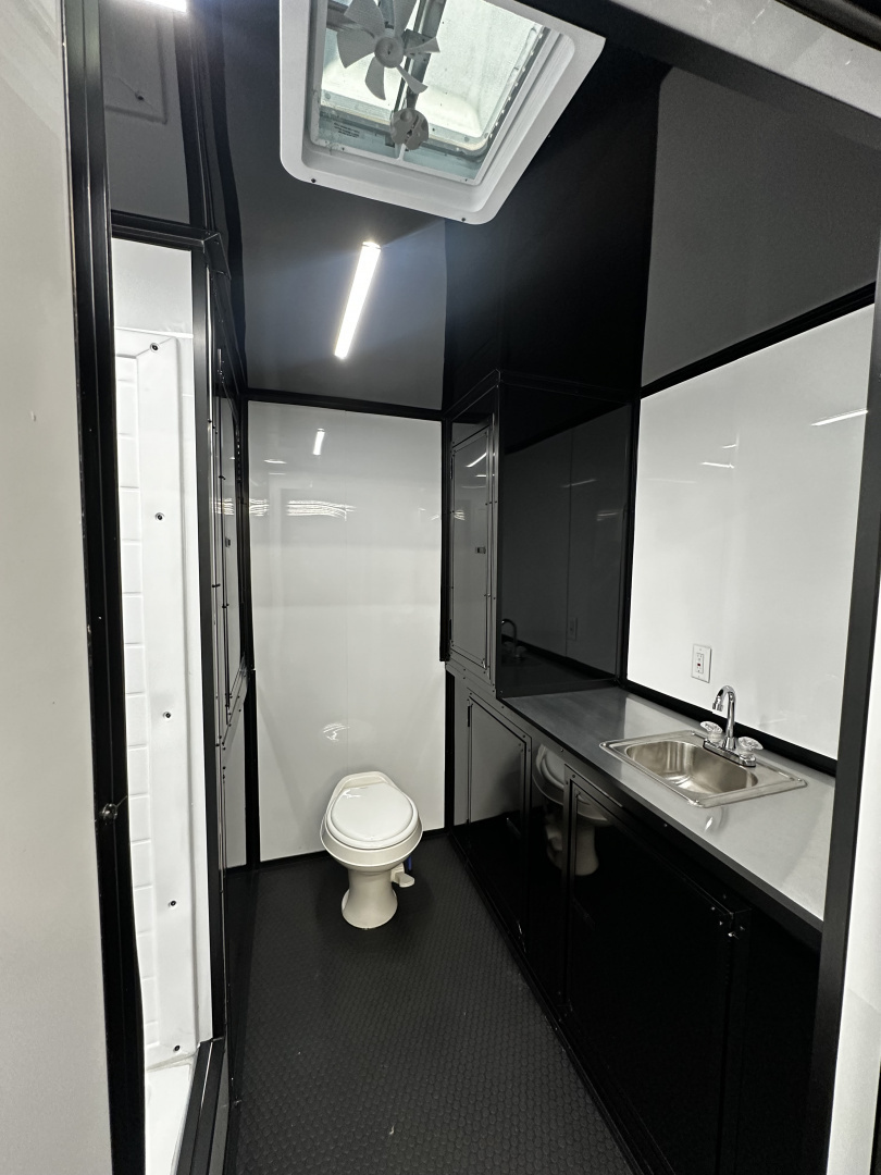 New 2026 Luxe 8.5x32 7'6" Interior -Race/Bathroom Trailer- Finished Interior-5200lb Triple Torsion-Awning-Escape Door