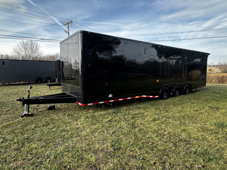 New 2026 Luxe 8.5x32 7'6" Interior -Race/Bathroom Trailer- Finished Interior-5200lb Triple Torsion-Awning-Escape Door