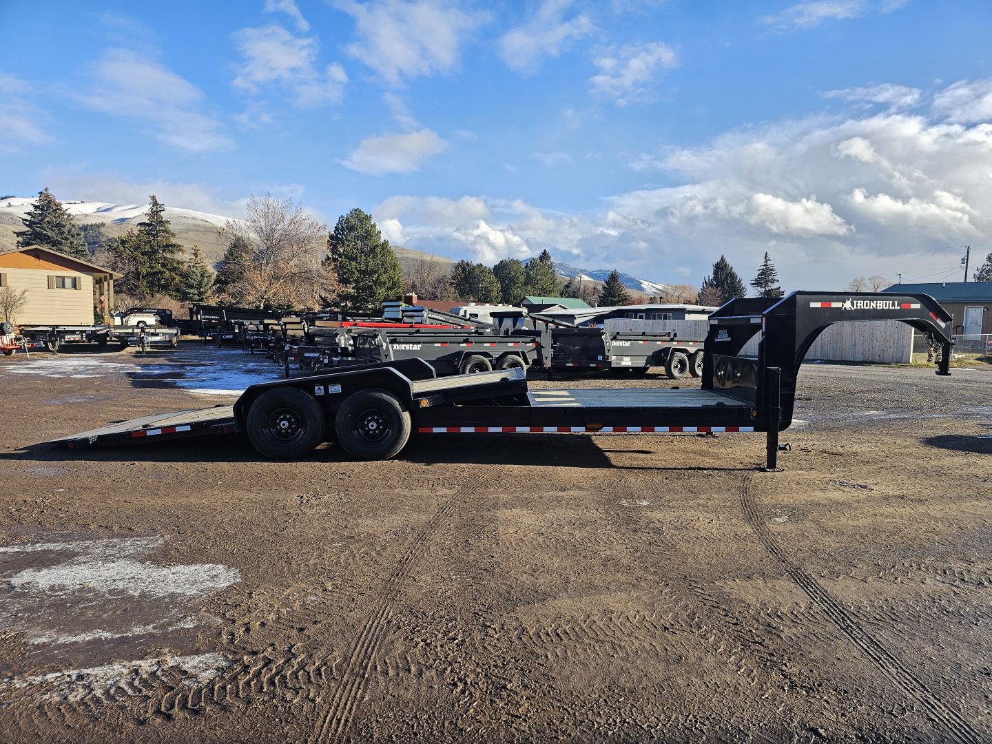 New 2026 Iron Bull 24' 14k Gooseneck Tilt Deck Trailer