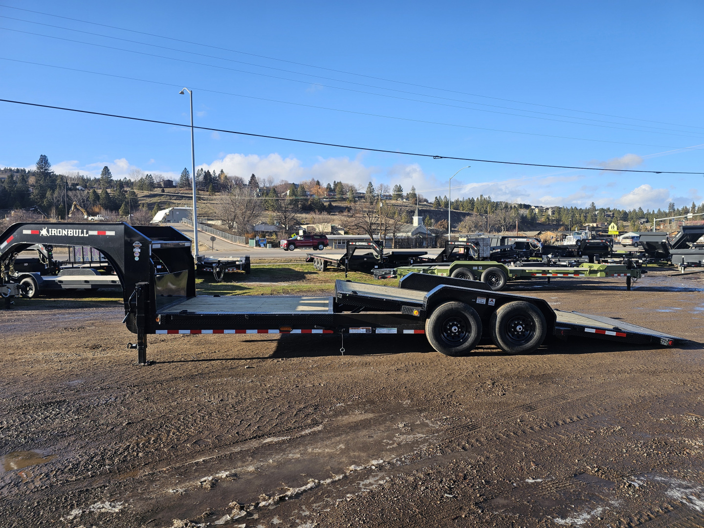 New 2026 Iron Bull 24' 14k Gooseneck Tilt Deck Trailer