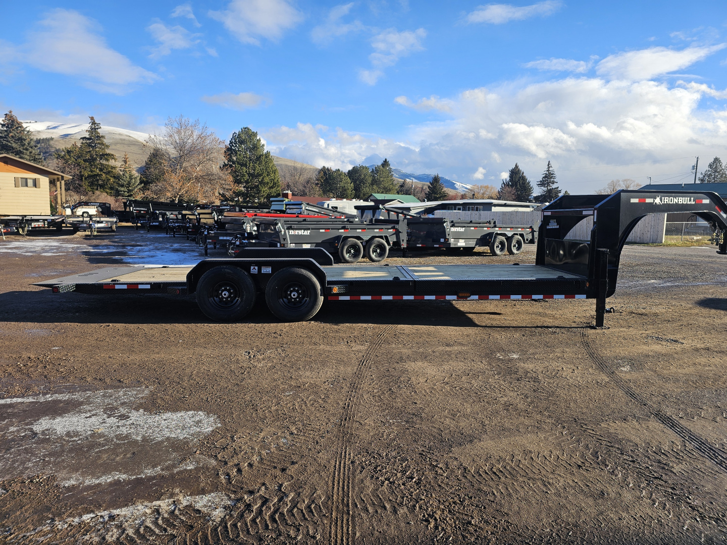 New 2026 Iron Bull 24' 14k Gooseneck Tilt Deck Trailer