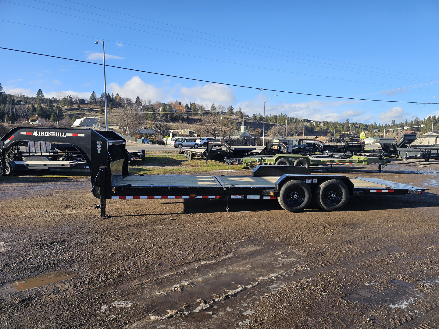 New 2026 Iron Bull 24' 14k Gooseneck Tilt Deck Trailer
