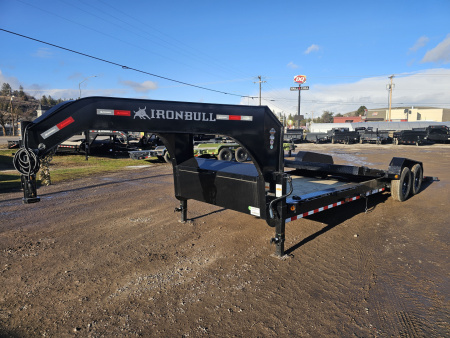 New 2026 Iron Bull 24' 14k Gooseneck Tilt Deck Trailer