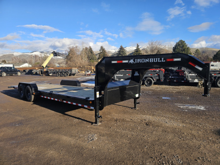 New 2026 Iron Bull 24' 14k Gooseneck Tilt Deck Trailer