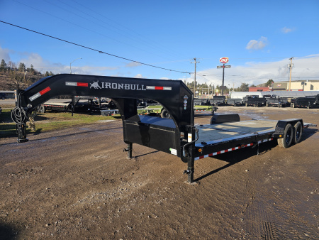 New 2026 Iron Bull 24' 14k Gooseneck Tilt Deck Trailer