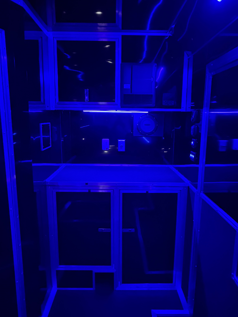 New 2026 Haulmark 34 Bathoom Race Trailer, Air Prep PKG, Awning, Polycor, Insulated, Window, 54" ALX Slide Out Step, A/C + Heat